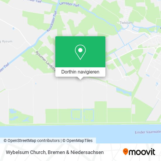 Wybelsum Church Karte