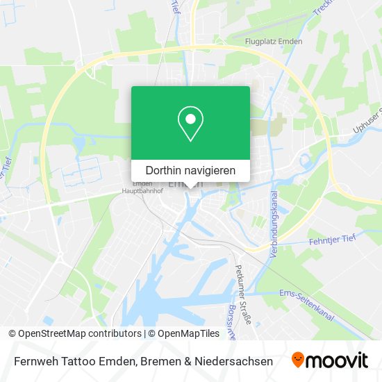 Fernweh Tattoo Emden Karte