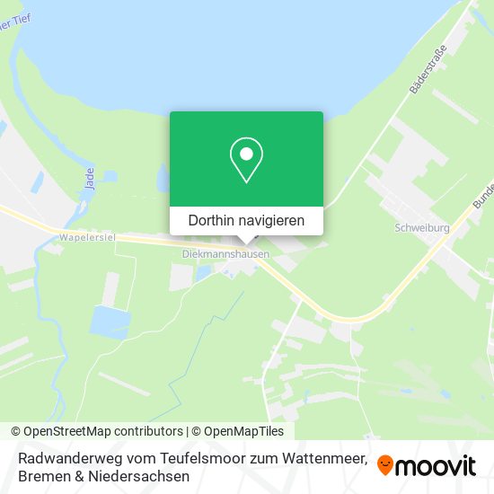 Radwanderweg vom Teufelsmoor zum Wattenmeer Karte