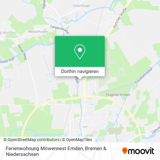 Ferienwohnung Möwennest Emden Karte