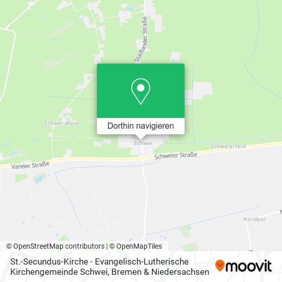 St.-Secundus-Kirche - Evangelisch-Lutherische Kirchengemeinde Schwei Karte