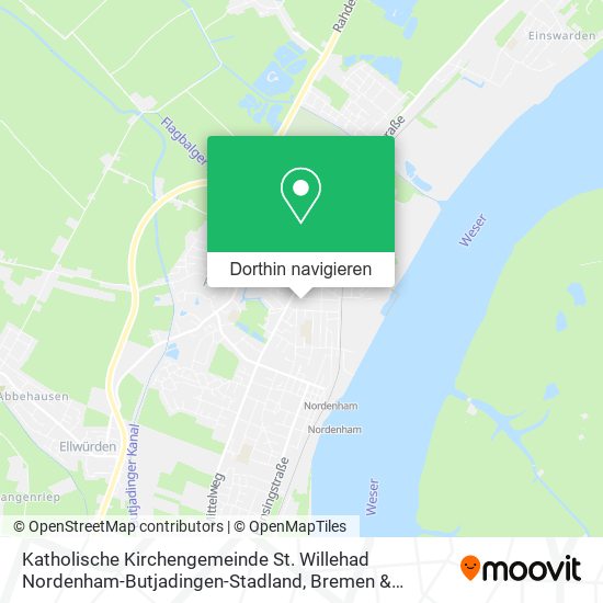 Katholische Kirchengemeinde St. Willehad Nordenham-Butjadingen-Stadland Karte
