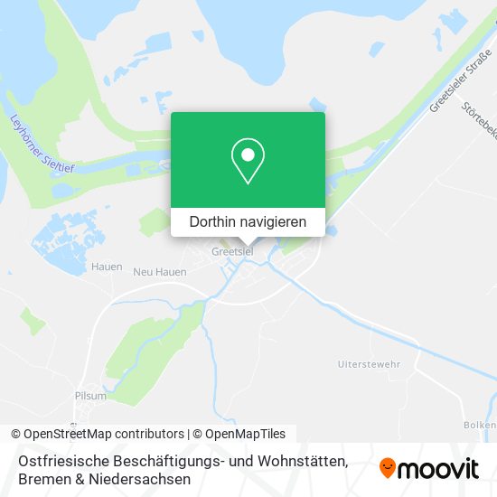 Ostfriesische Beschäftigungs- und Wohnstätten Karte