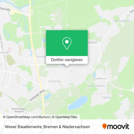 Weser Bauelemente Karte
