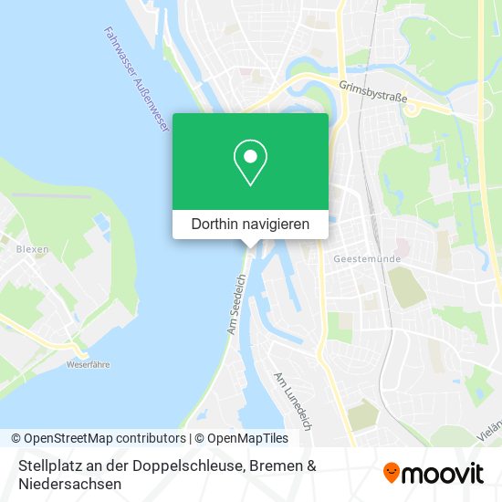 Stellplatz an der Doppelschleuse Karte