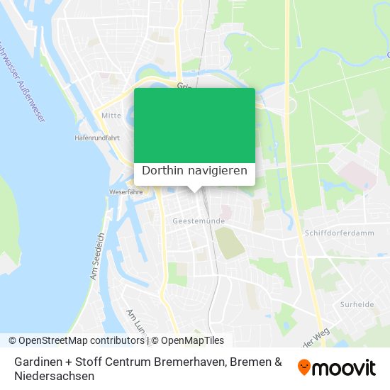 Gardinen + Stoff Centrum Bremerhaven Karte