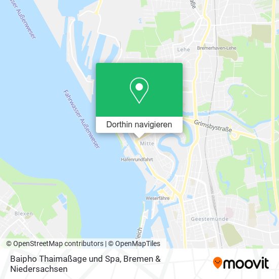 Baipho Thaimaßage und Spa Karte