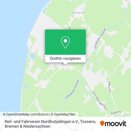Reit- und Fahrverein Nordbutjadingen e.V., Tossens Karte