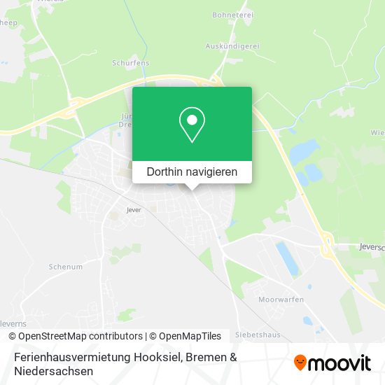 Ferienhausvermietung Hooksiel Karte