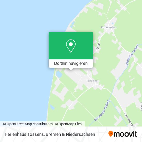 Ferienhaus Tossens Karte