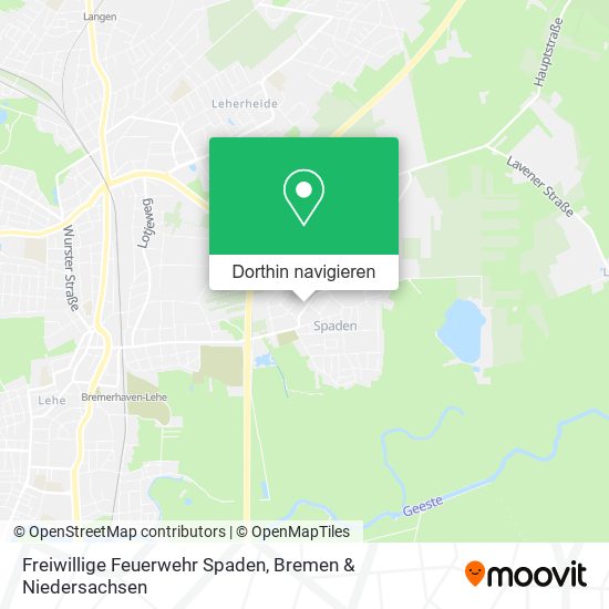 Freiwillige Feuerwehr Spaden Karte