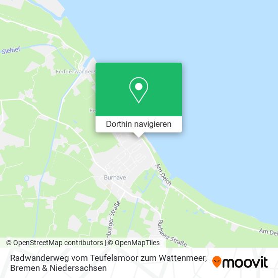Radwanderweg vom Teufelsmoor zum Wattenmeer Karte