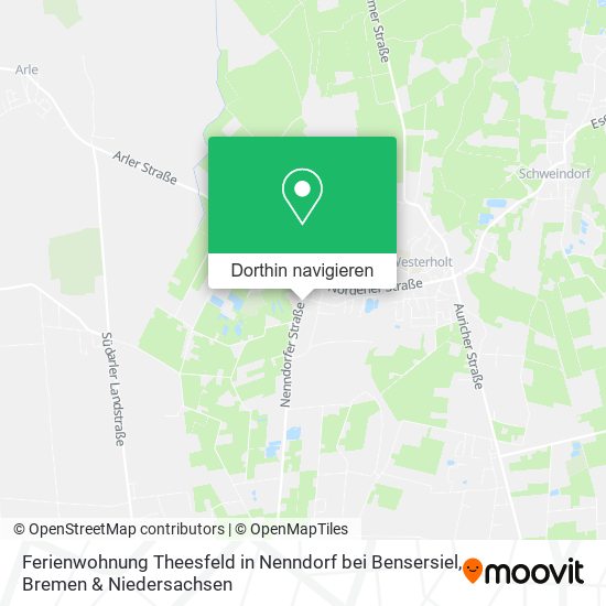 Ferienwohnung Theesfeld in Nenndorf bei Bensersiel Karte