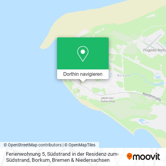 Ferienwohnung 5, Südstrand in der Residenz-zum-Südstrand, Borkum Karte