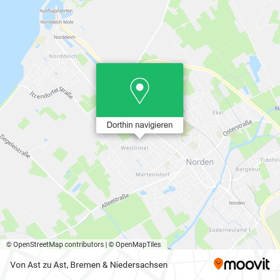 Von Ast zu Ast Karte
