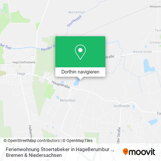 Ferienwohnung Stoertebeker in HageBerumbur .. Karte