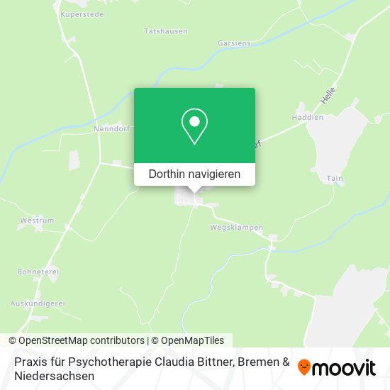 Praxis für Psychotherapie Claudia Bittner Karte