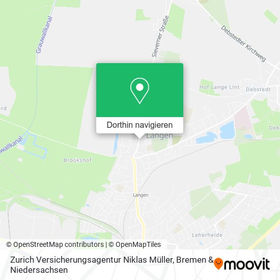 Zurich Versicherungsagentur Niklas Müller Karte