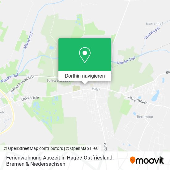Ferienwohnung Auszeit in Hage / Ostfriesland Karte