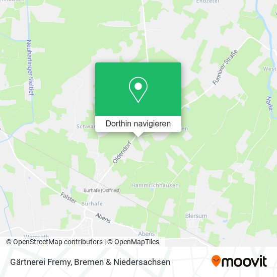 Gärtnerei Fremy Karte