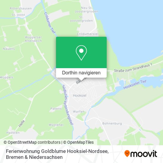 Ferienwohnung Goldblume Hooksiel-Nordsee Karte