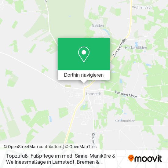 Topzufuß- Fußpflege im med. Sinne, Maniküre & Wellnessmaßage in Lamstedt Karte