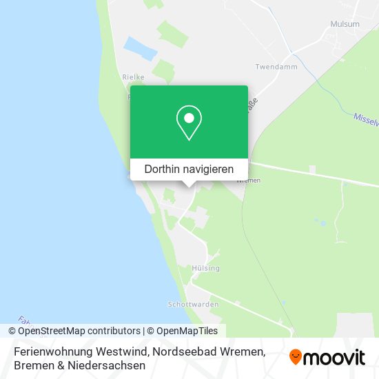 Ferienwohnung Westwind, Nordseebad Wremen Karte