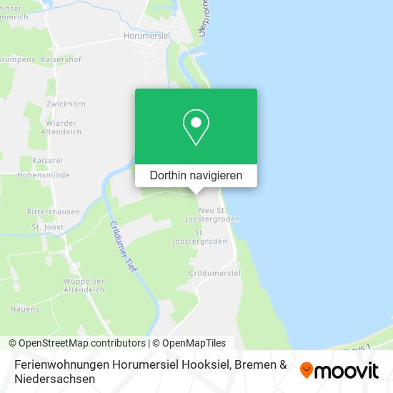 Ferienwohnungen Horumersiel Hooksiel Karte
