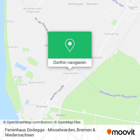 Ferienhaus Dodegge - Misselwarden Karte