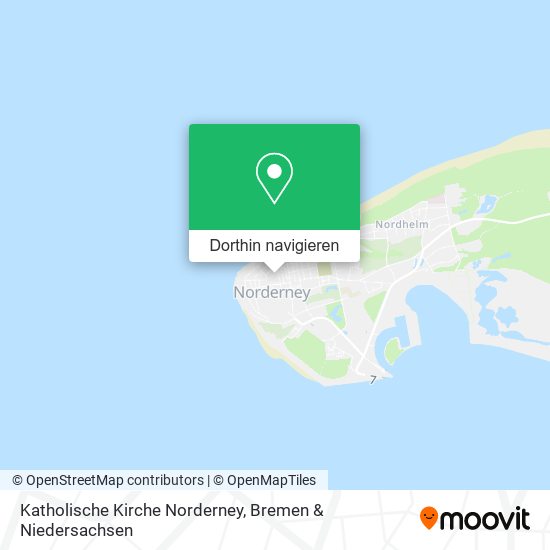 Katholische Kirche Norderney Karte