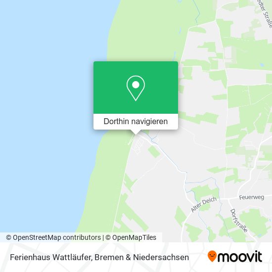 Ferienhaus Wattläufer Karte
