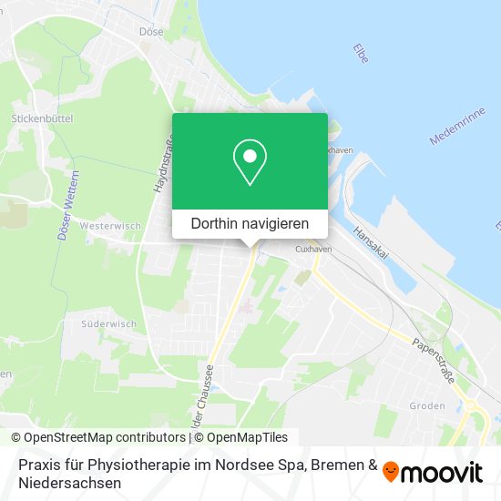 Praxis für Physiotherapie im Nordsee Spa Karte