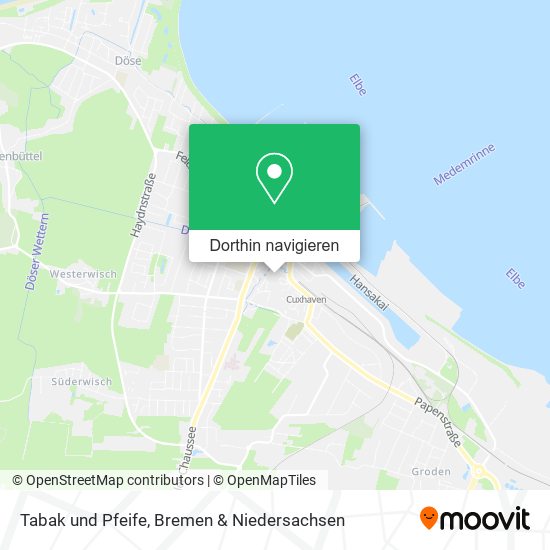 Tabak und Pfeife Karte