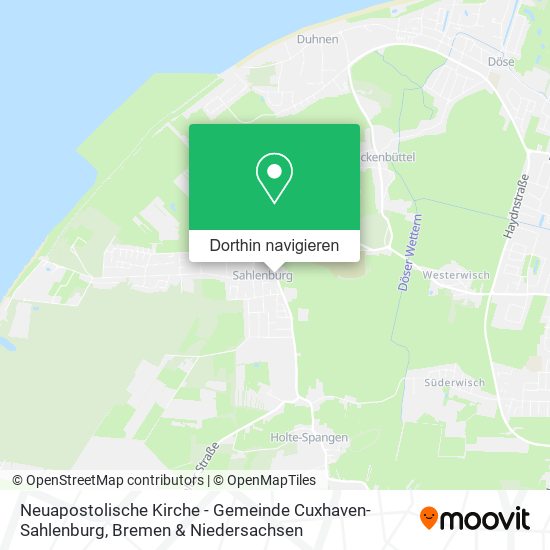 Neuapostolische Kirche - Gemeinde Cuxhaven-Sahlenburg Karte