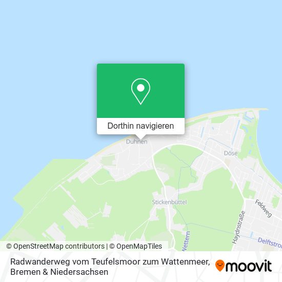 Radwanderweg vom Teufelsmoor zum Wattenmeer Karte