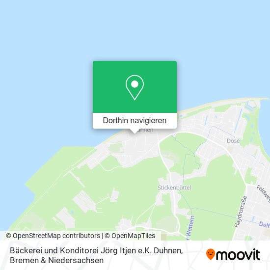 Bäckerei und Konditorei Jörg Itjen e.K. Duhnen Karte