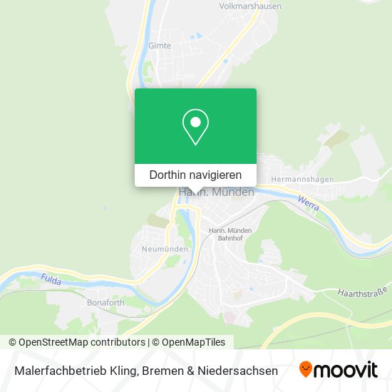 Malerfachbetrieb Kling Karte