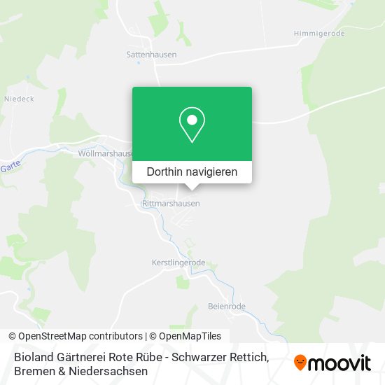 Bioland Gärtnerei Rote Rübe - Schwarzer Rettich Karte