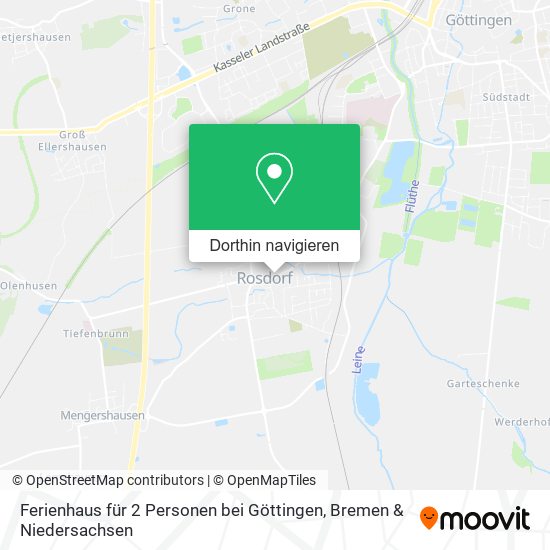 Ferienhaus für 2 Personen bei Göttingen Karte