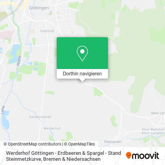 Werderhof Göttingen - Erdbeeren & Spargel - Stand Steinmetzkurve Karte