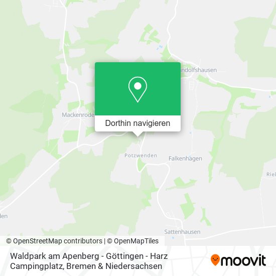 Waldpark am Apenberg - Göttingen - Harz Campingplatz Karte