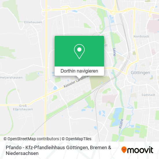 Pfando - Kfz-Pfandleihhaus Göttingen Karte