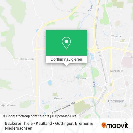 Bäckerei Thiele - Kaufland - Göttingen Karte