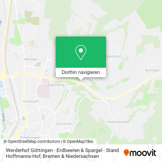 Werderhof Göttingen - Erdbeeren & Spargel - Stand Hoffmanns-Hof Karte