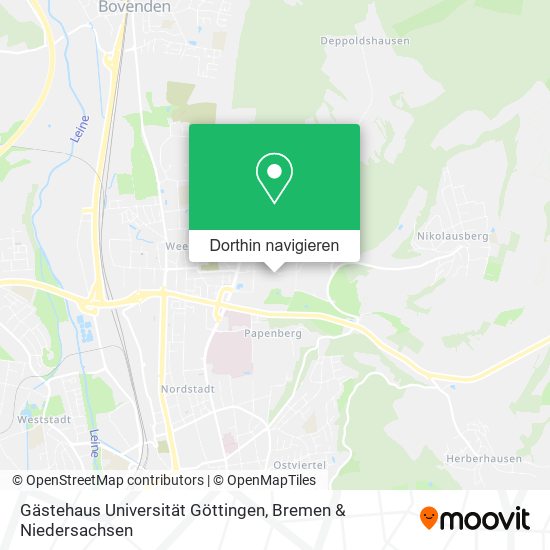 Gästehaus Universität Göttingen Karte