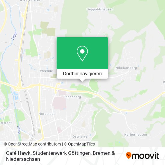 Café Hawk, Studentenwerk Göttingen Karte
