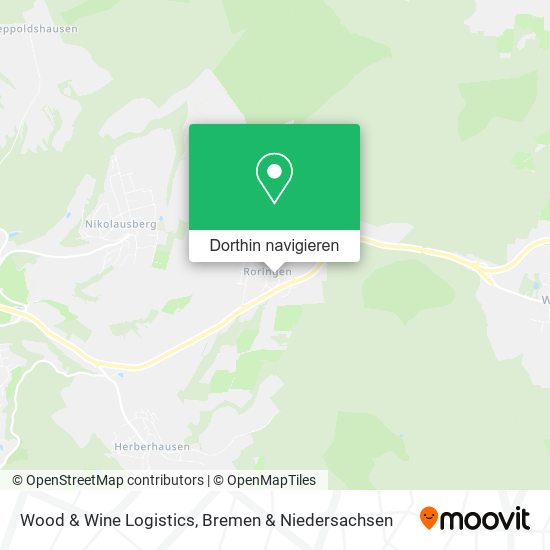 Wood & Wine Logistics Karte