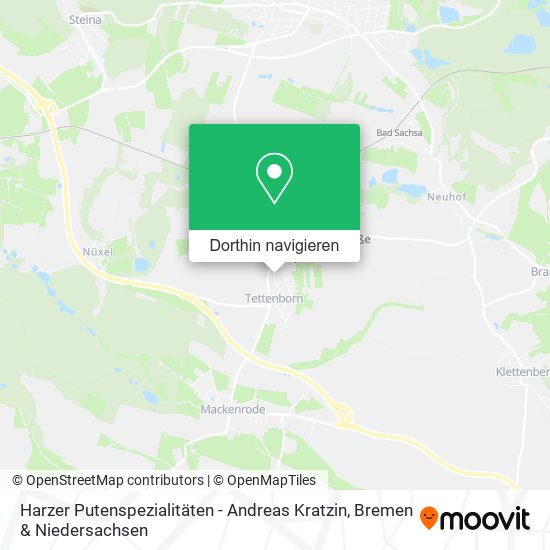 Harzer Putenspezialitäten - Andreas Kratzin Karte