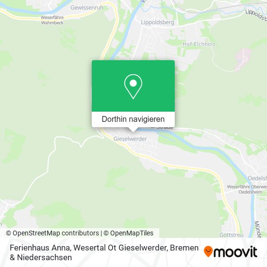 Ferienhaus Anna, Wesertal Ot Gieselwerder Karte