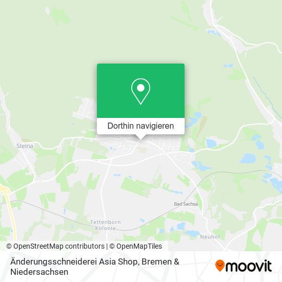 Änderungsschneiderei Asia Shop Karte